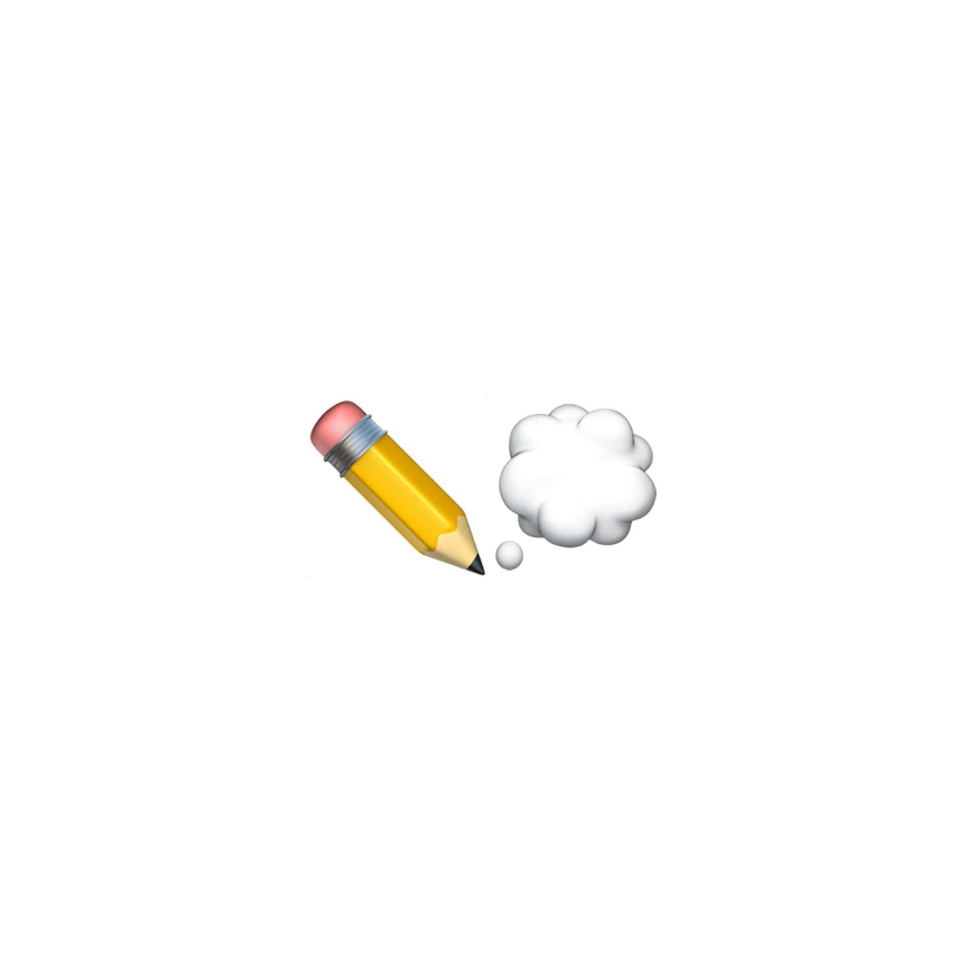 Pencil and thought icons