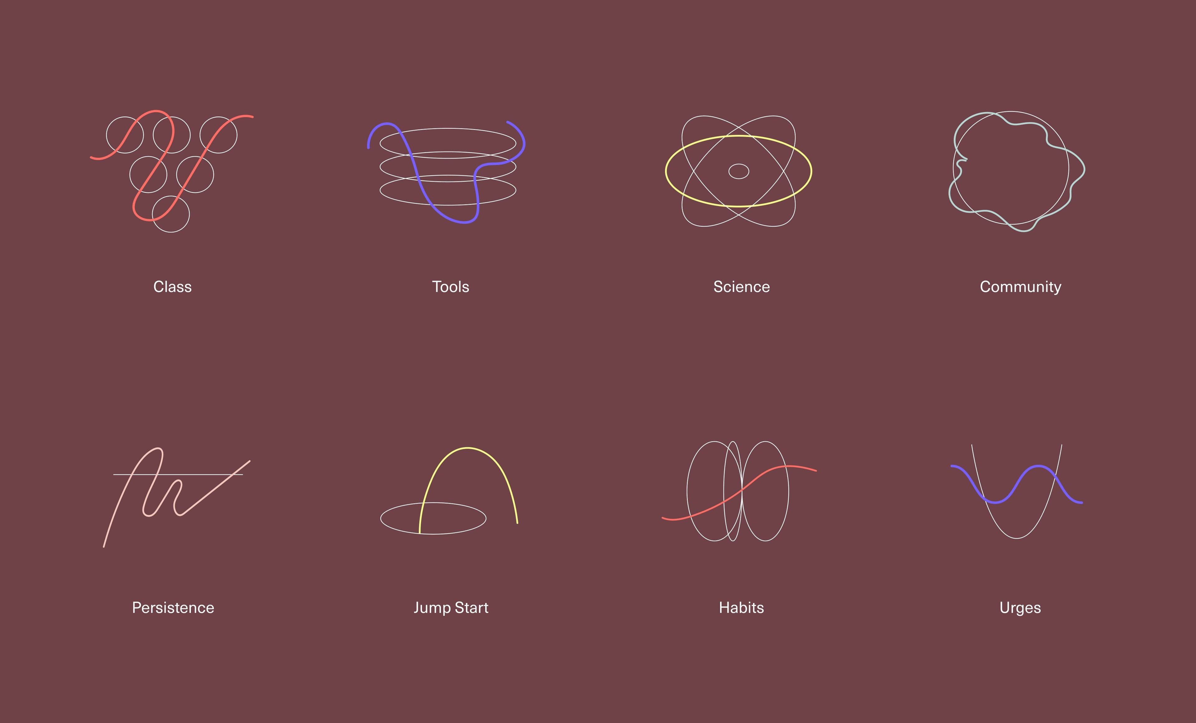 grid of custom illustrations