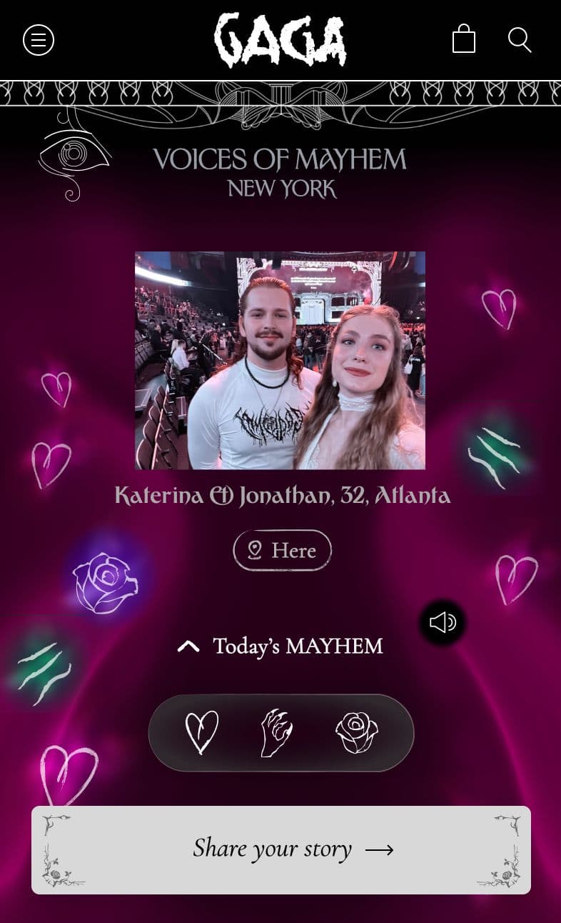 landing page: voices of mayhem live stream