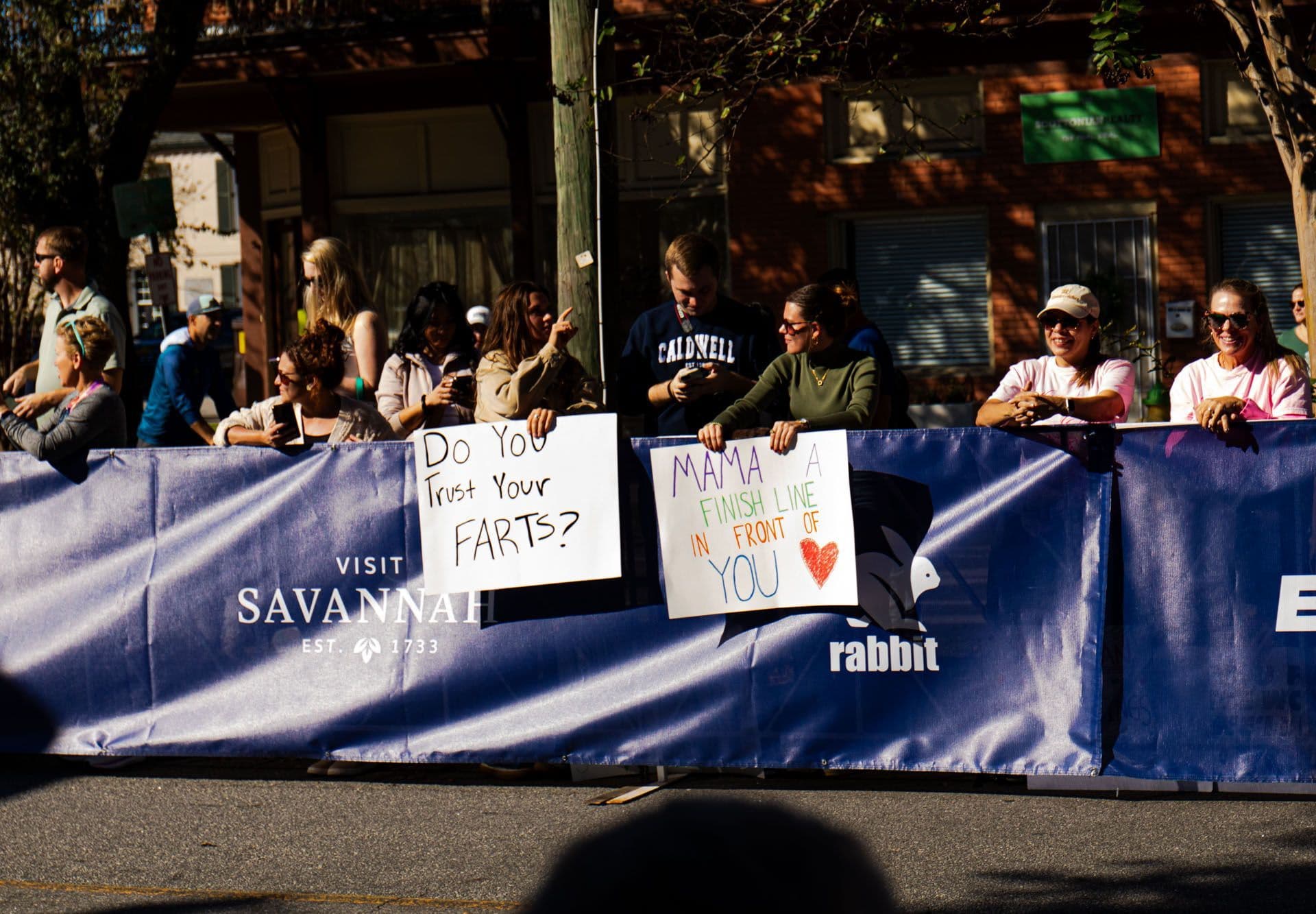 Every Woman's Marathon Hand-painted Signage