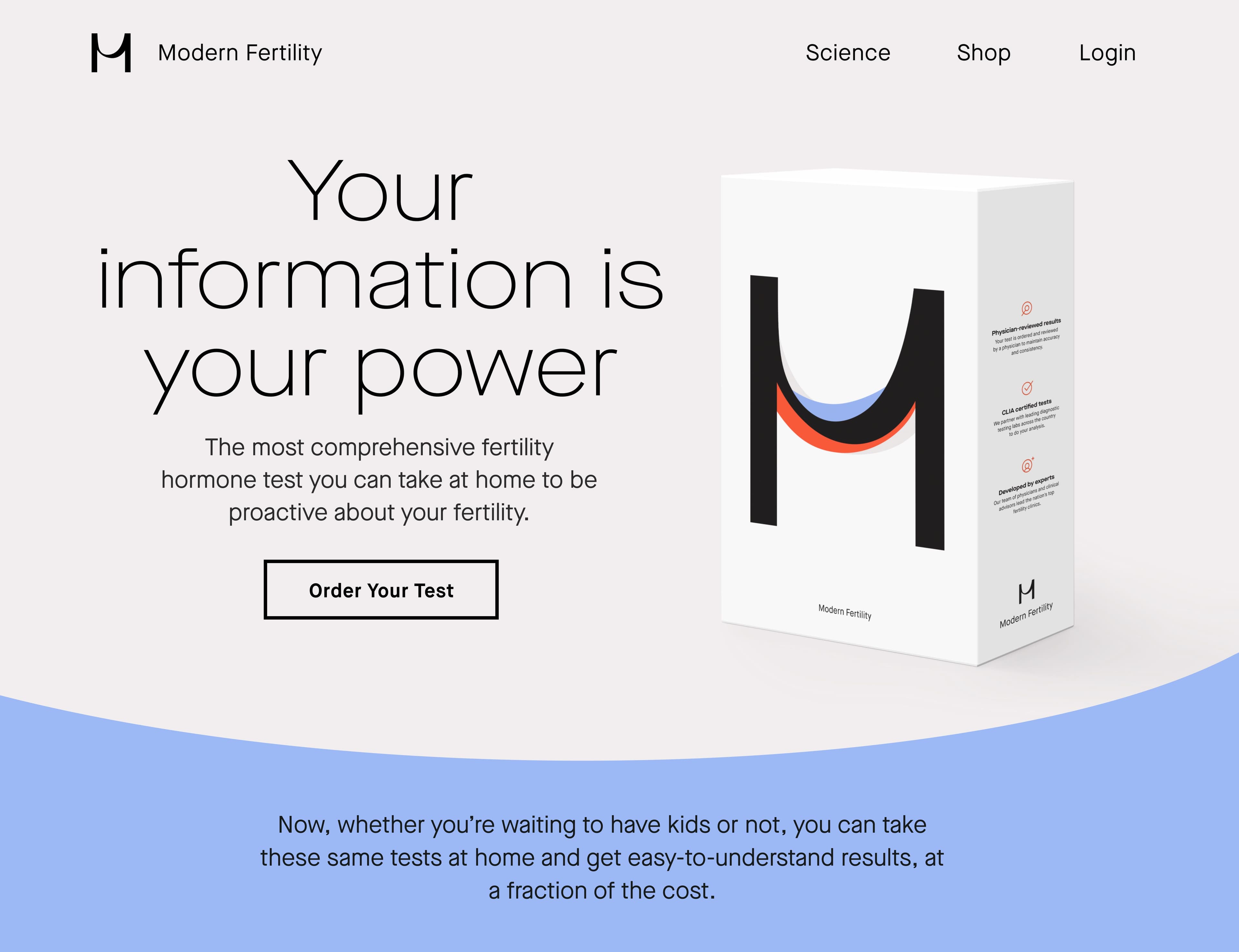website homepage