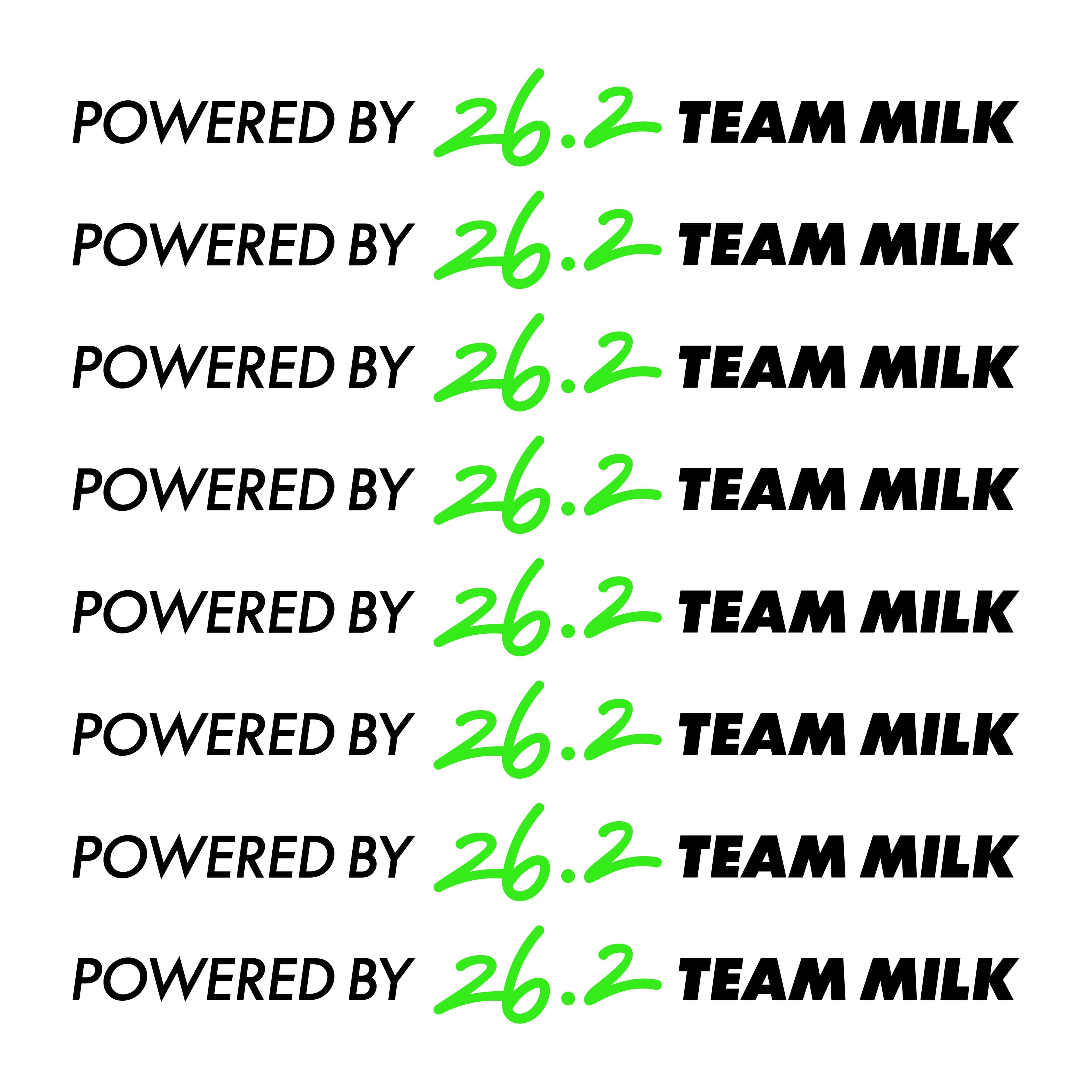 Powered by 26.2 Team Milk