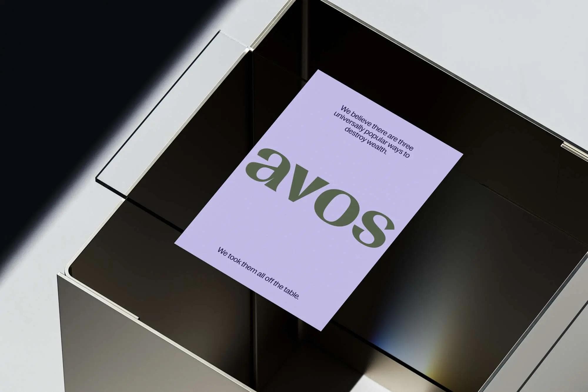 Flyer with Avos logo
